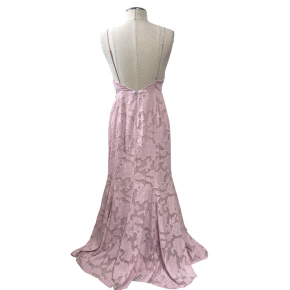 Fame And Partners x BHLDN Magnolia Formal Dress Floral Light Pink Size 10 - Picture 4 of 6
